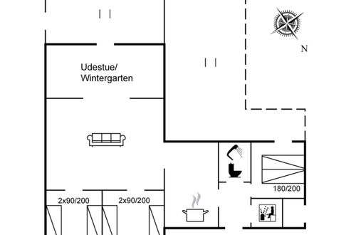 Foto 2 - Casa de 3 quartos em Sæby com terraço e sauna