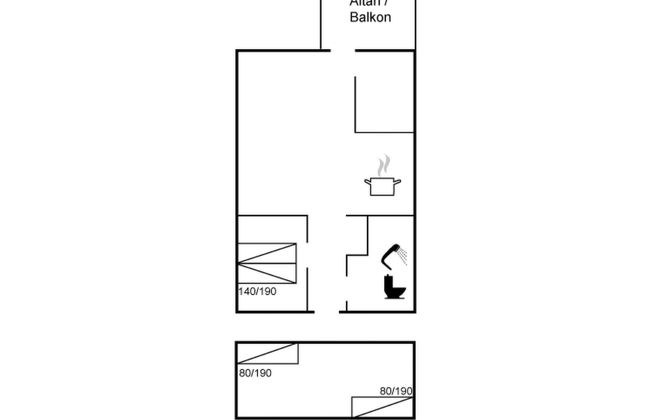 Apartamento de 1 quarto em Løkken com piscina e terraço - Foto 2