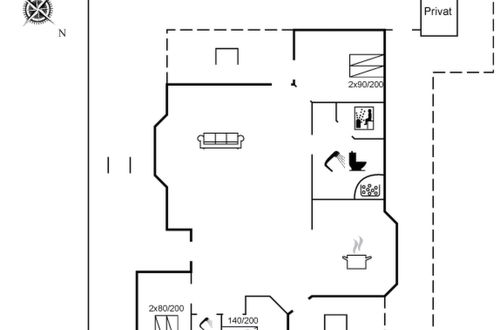 Foto 2 - Casa de 3 quartos em Løkken com terraço e sauna