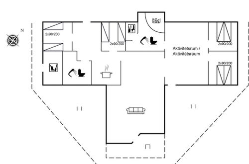 Foto 2 - Casa de 4 quartos em Løkken com terraço e sauna