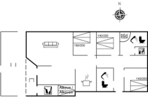 Foto 21 - Casa con 3 camere da letto a Væggerløse con terrazza e sauna