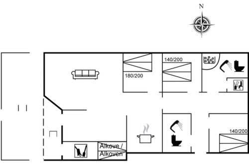 Foto 2 - Casa de 3 quartos em Væggerløse com terraço e sauna