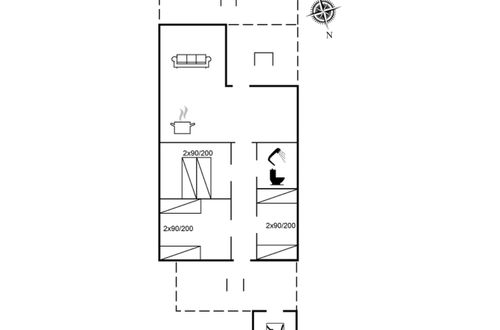 Foto 2 - Casa de 3 quartos em Vejers Strand com terraço