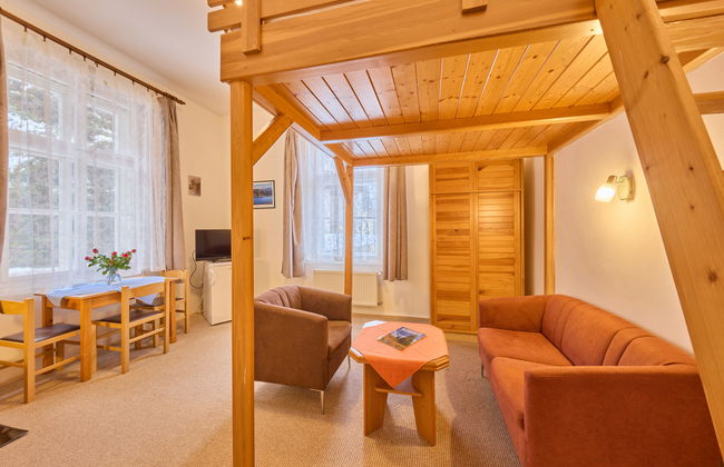 Apartamento de 1 quarto em Janské Lázně com jardim - Foto 1