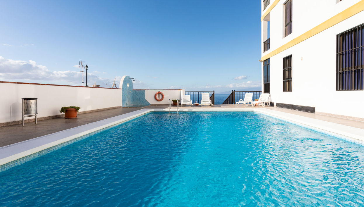 Apartamento de 1 quarto em Santiago del Teide com piscina e terraço - Foto 1