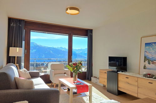 Foto 1 - Apartamento de 1 habitación en Crans-Montana con piscina y vistas a la montaña