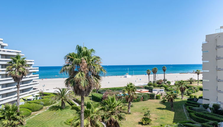 Foto 1 - Apartamento de 1 habitación en Canet-en-Roussillon con jardín y vistas al mar