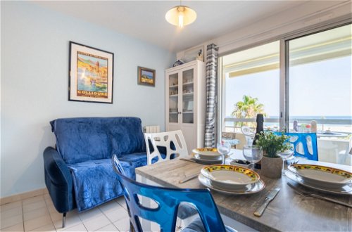Foto 3 - Apartamento de 1 habitación en Canet-en-Roussillon con jardín y vistas al mar