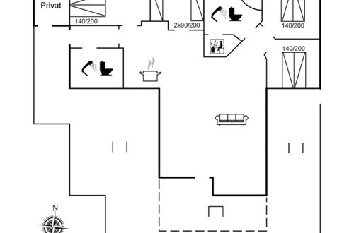 Foto 17 - Casa de 4 quartos em Sæby com terraço e sauna