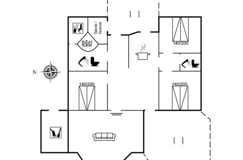 Foto 2 - Casa de 3 quartos em Sæby com terraço e sauna