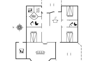 Foto 2 - Casa de 3 quartos em Sæby com terraço e sauna