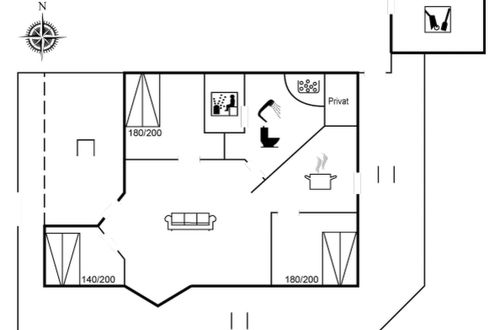 Foto 21 - Casa de 3 quartos em Blokhus com terraço e sauna