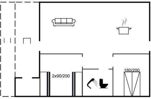 Foto 2 - Casa de 2 quartos em Væggerløse com terraço