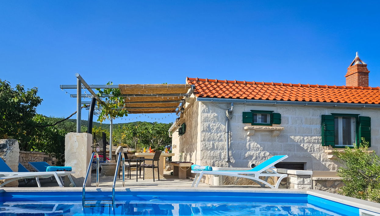Haus mit 2 Schlafzimmern in Pučišća mit privater pool und terrasse - Foto 1