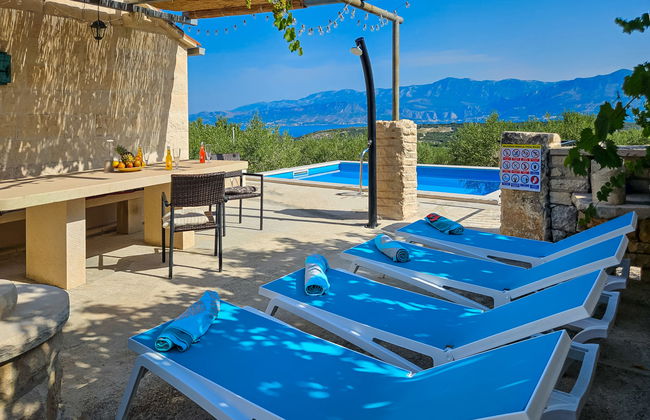 Casa de 2 quartos em Pučišća com piscina privada e terraço - Foto 4
