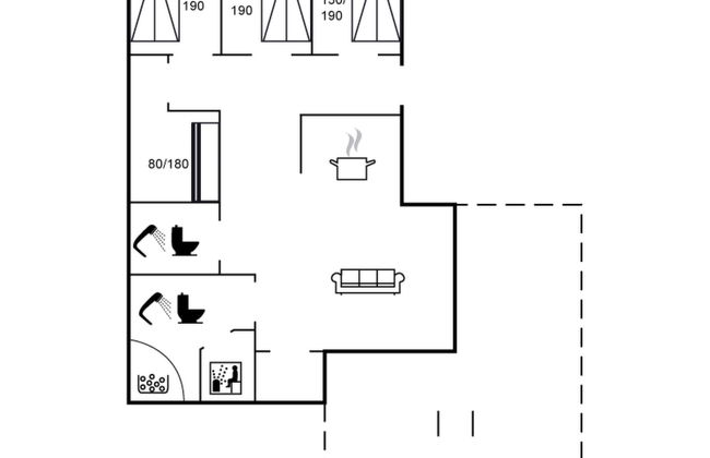 Casa de 4 quartos em Hals com terraço e sauna - Foto 17