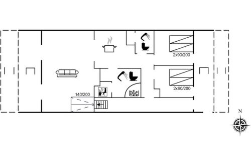 Foto 19 - Appartamento con 2 camere da letto a Bagenkop con terrazza e sauna