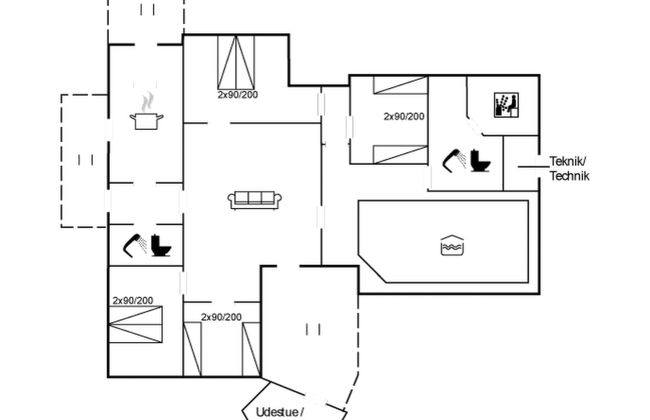 Casa de 4 quartos em Nexø com piscina privada e terraço - Foto 2