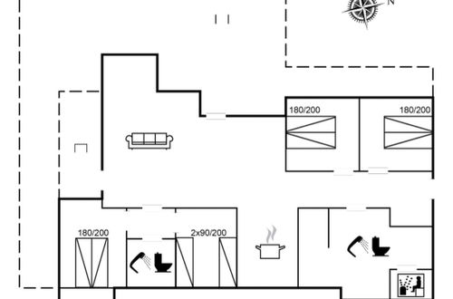 Foto 2 - Casa de 4 quartos em Aakirkeby com terraço e sauna