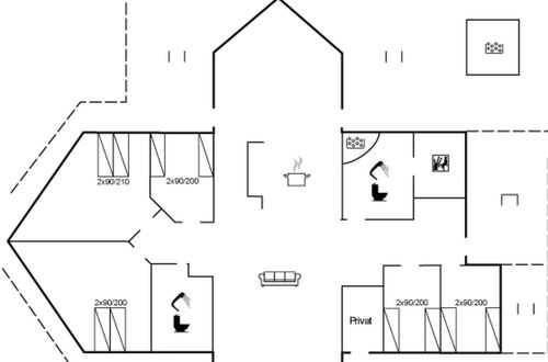 Foto 28 - Casa con 5 camere da letto a Væggerløse con terrazza e sauna