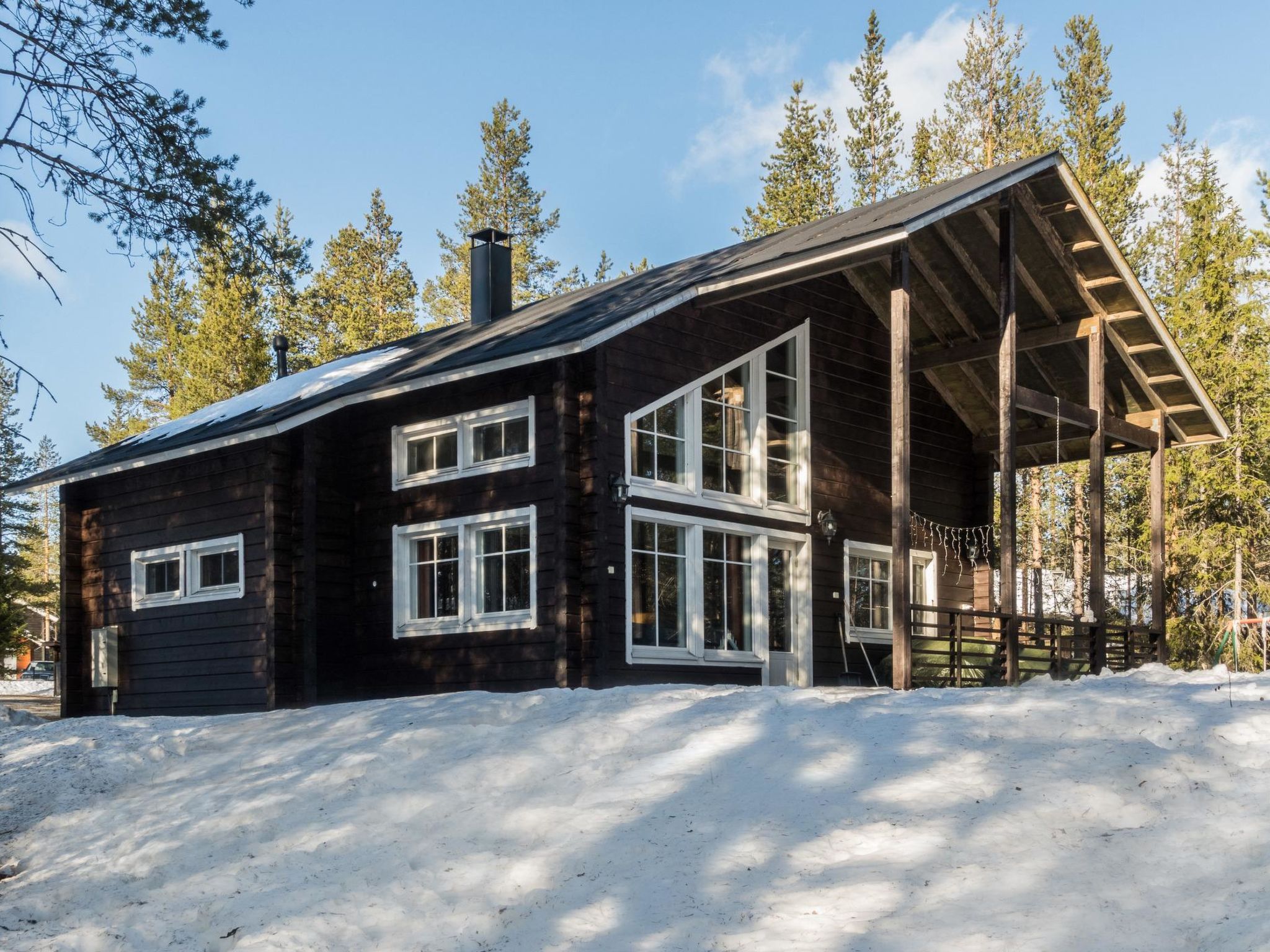 Foto 1 - Casa de 3 quartos em Kittilä com sauna e vista para a montanha