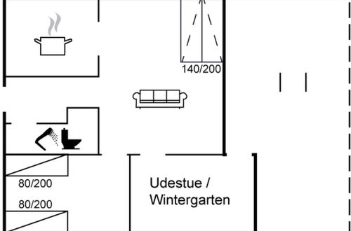 Foto 2 - Apartamento de 1 quarto em Nexø com terraço
