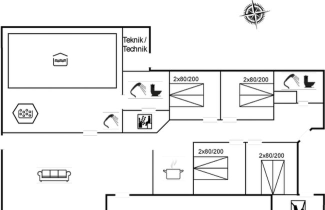 Casa de 4 quartos em Hemmet com piscina privada e terraço - Foto 2