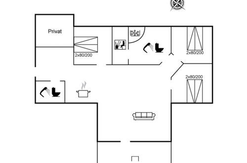 Foto 1 - Casa de 3 quartos em Oksbøl com terraço e sauna
