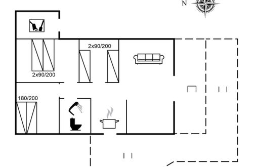 Foto 2 - Casa de 3 quartos em Aakirkeby com terraço
