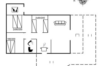 Foto 2 - Casa de 3 quartos em Aakirkeby com terraço