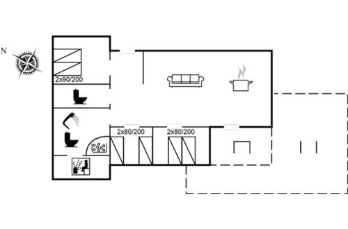 Foto 2 - Casa de 3 quartos em Rønne com terraço e sauna