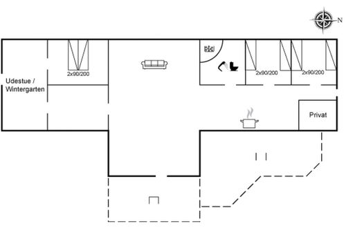Foto 2 - Casa de 3 quartos em Væggerløse com terraço