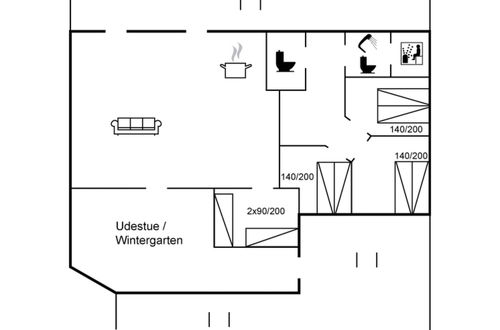 Photo 2 - Maison de 4 chambres à Klitmøller avec terrasse et sauna