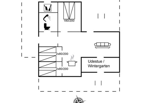 Foto 2 - Casa de 3 quartos em Vejers Strand com terraço