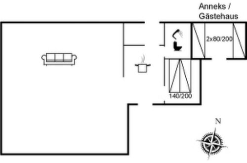 Foto 19 - Haus mit 1 Schlafzimmer in Gilleleje mit terrasse