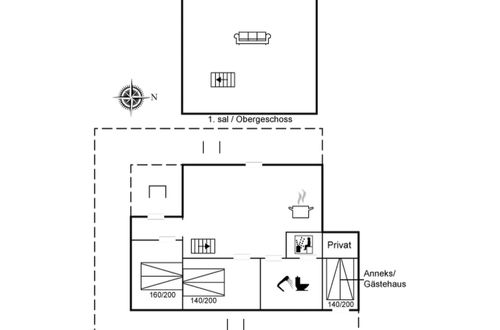 Foto 12 - Casa con 2 camere da letto a Blåvand con terrazza e sauna