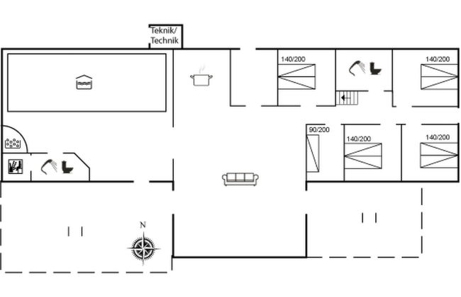 Casa con 5 camere da letto a Ringkøbing con piscina privata e terrazza - Foto 2