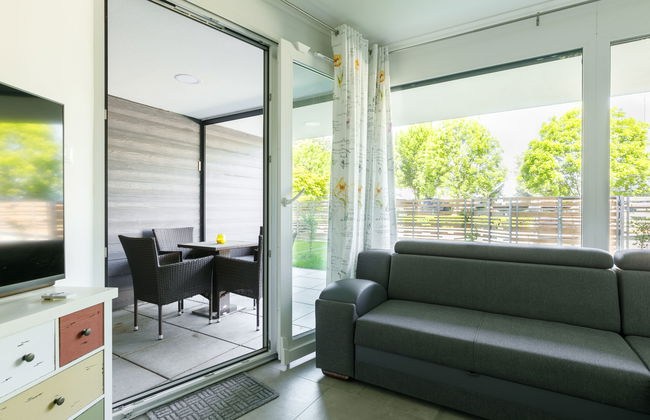 Apartamento de 2 quartos em Balatonszemes com piscina e jardim - Foto 8