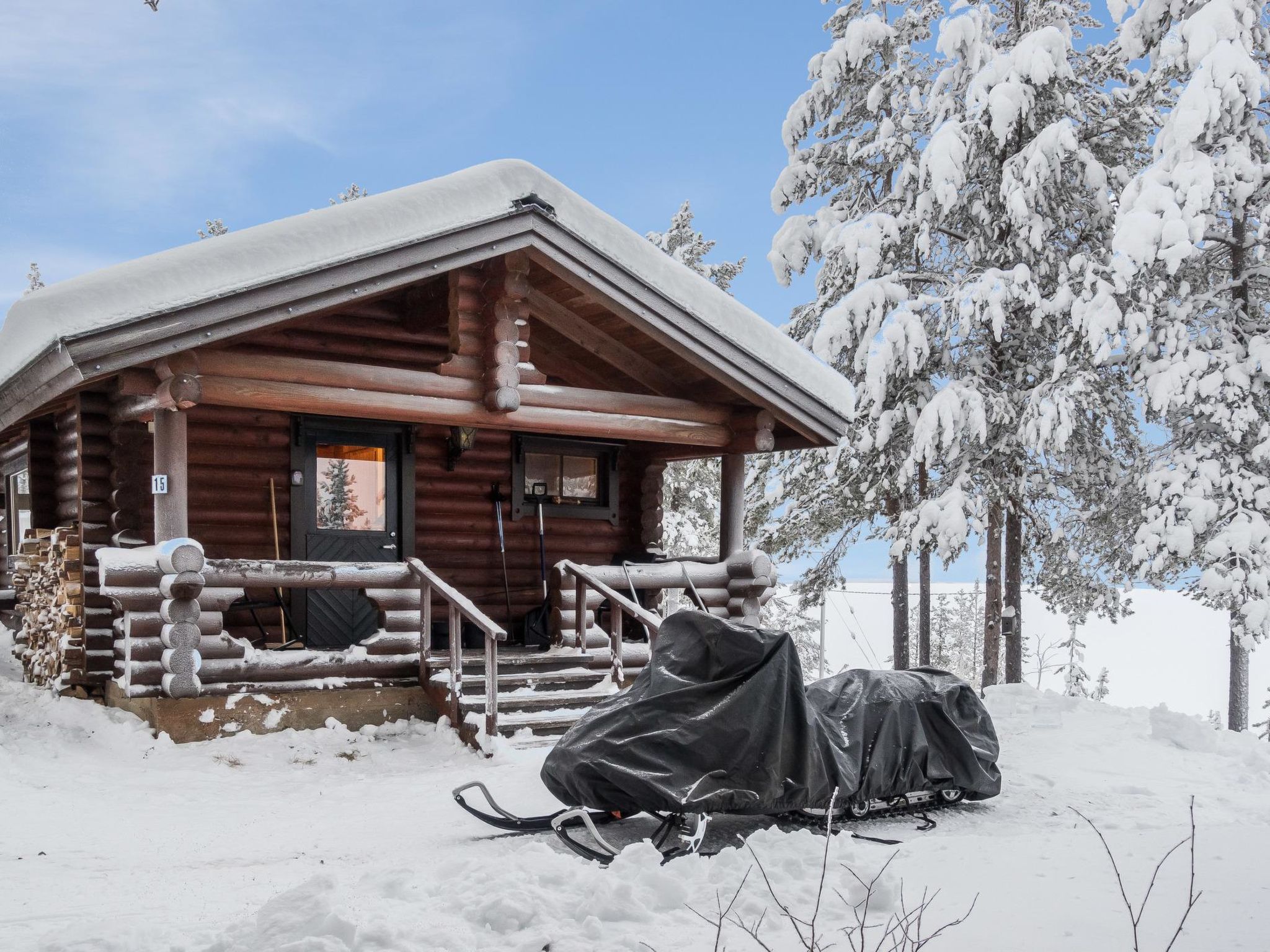Foto 1 - Casa de 1 habitación en Sodankylä con sauna y vistas a la montaña