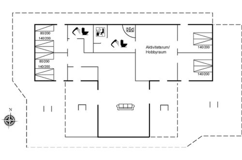 Foto 2 - Casa de 4 quartos em Blokhus com terraço e sauna
