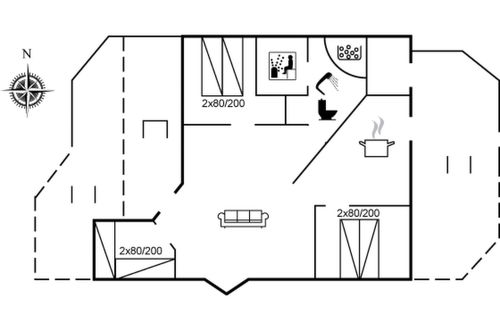 Foto 2 - Casa de 3 quartos em Hvide Sande com terraço e sauna