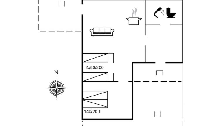 Foto 1 - Apartamento de 2 quartos em Ferring com terraço