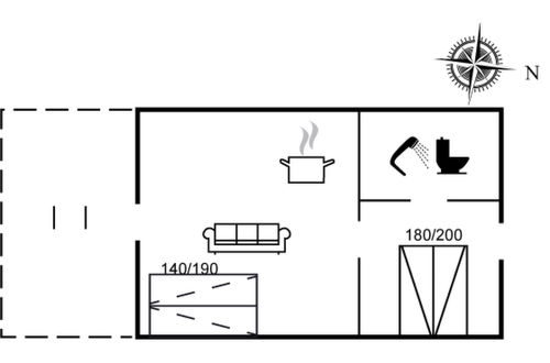 Foto 14 - Apartment mit 1 Schlafzimmer in Væggerløse mit terrasse