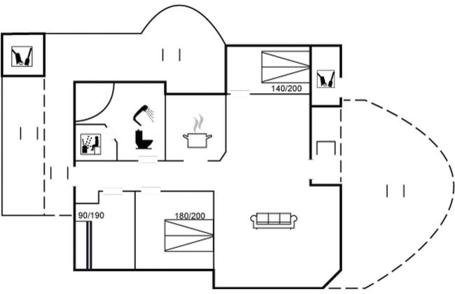 Casa de 3 quartos em Klitmøller com terraço e sauna - Foto 21