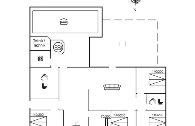 Haus mit 5 Schlafzimmern in Ringkøbing mit privater pool und terrasse - Foto 22