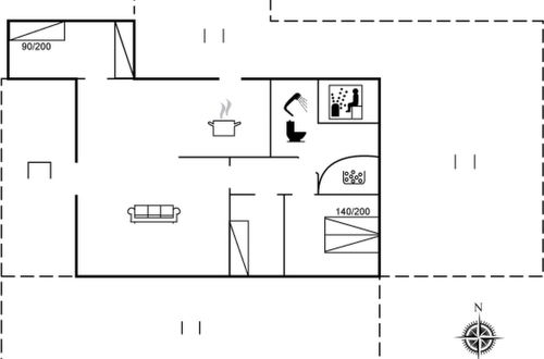 Photo 2 - Maison de 3 chambres à Vejers Strand avec terrasse et sauna