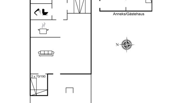 Haus mit 2 Schlafzimmern in Vejlby Fed mit terrasse - Foto 2