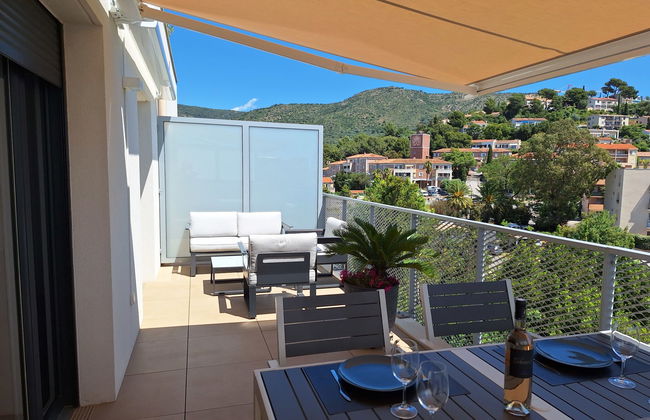 Apartamento de 1 quarto em Le Lavandou com jardim e terraço - Foto 1