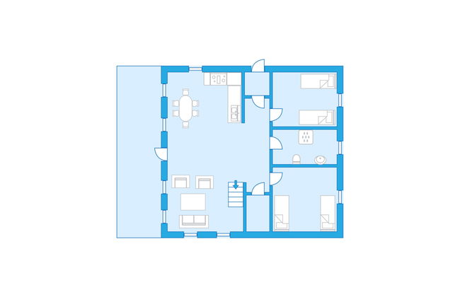 Casa con 4 camere da letto a Tysnes con giardino e terrazza - Foto 12
