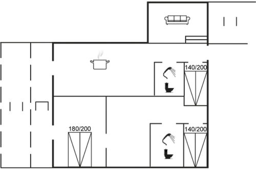 Foto 2 - Apartamento de 3 quartos em Aakirkeby com piscina e terraço